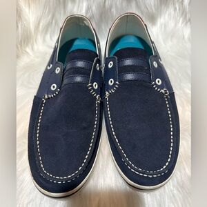 Five Four Blue Boat Shoes with Moccasin Design